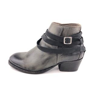 Hudson London Horrigan Smoke Leather Ankle Booties EUR 38